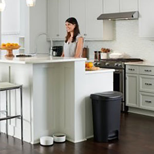 Trash Can in Kitchen