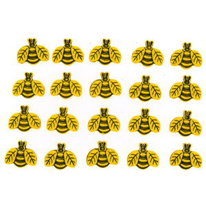 Tiny Bees Buttons 1858