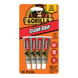 Clear Grip Gorilla Adhesive Tubes 4 Pack 8130002