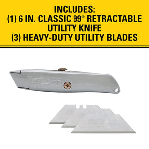 Stanley Tools Retractable 6 Inch Classic 99 Utility Knife 10-099 20530