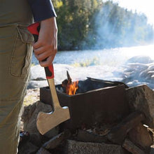 man holding hatchet