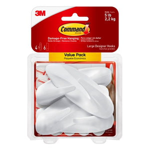 4-Pack Command Large Designer Hooks 20710