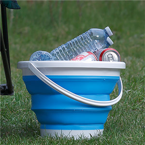 bucket holding drinks