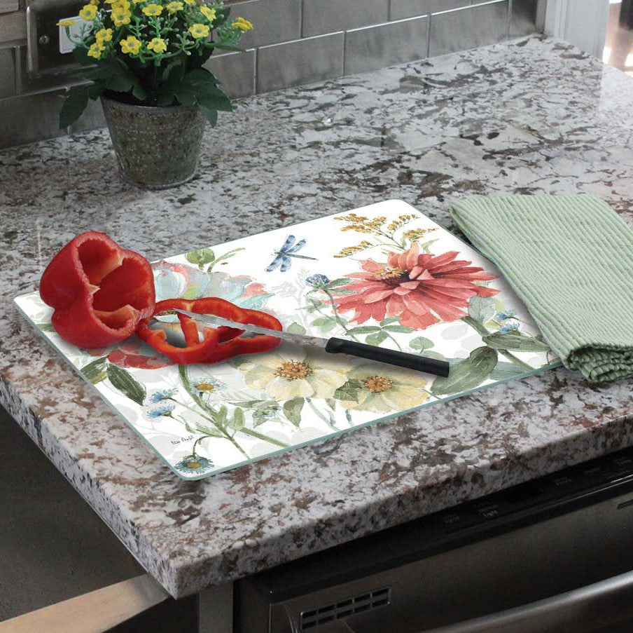 Unique Sunflower Cutting Board: Functional and Stylish Tempered