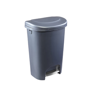 Gunmetal Blue Classic Step-On Trash Can