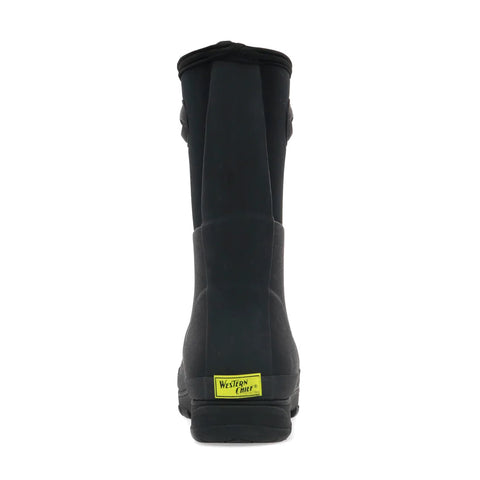 Back of Women's Black Neoprene Lined Snow Boots 211676B