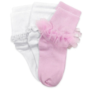 Girls Ruffle, Ripple, & Lace Socks 3 Pack 2188