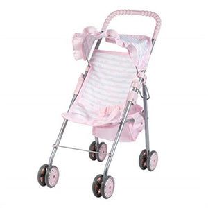 Soft Pink Umbrella Doll Stroller