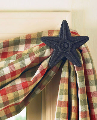 Black Metal Star Curtain Hook