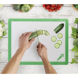 Cutting Up Produce on Green Cutting Mat