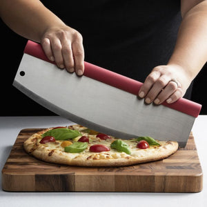 Person Cutting Pizza