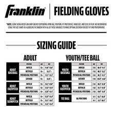 Franklin fielding gloves sizing guide