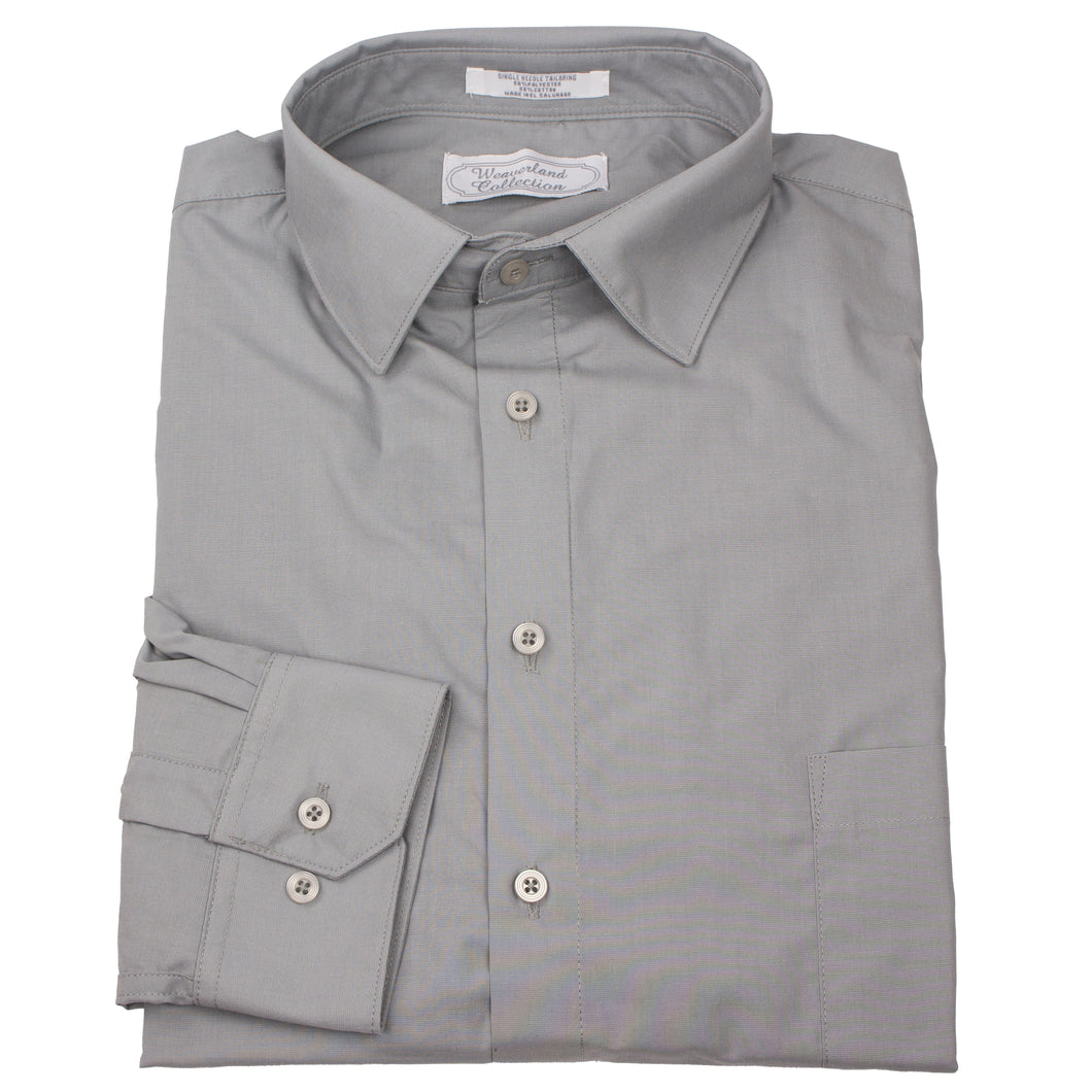 Men's Slim Fit Long Sleeve Gray Dress Shirt 2278
