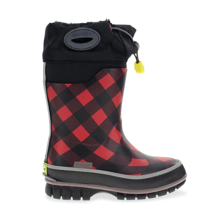 Youth Buffalo Check Neoprene Snow Boots 24104416B