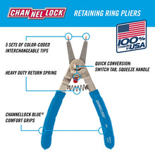 Channellock 8 Inch Alloy Steel Retaining Ring Pliers 927 2414860