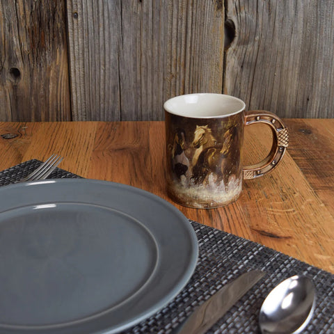 Horse Mug Sitting at Table Setting