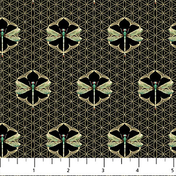 Water Lilies Collection Dragonfly Grid Cotton Fabric Water Lilies Collection Scallops Cotton Fabric 25062