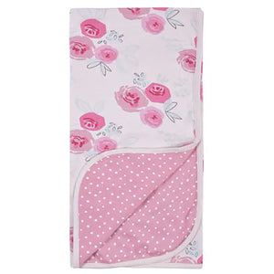 Roses Reversible Baby Blanket