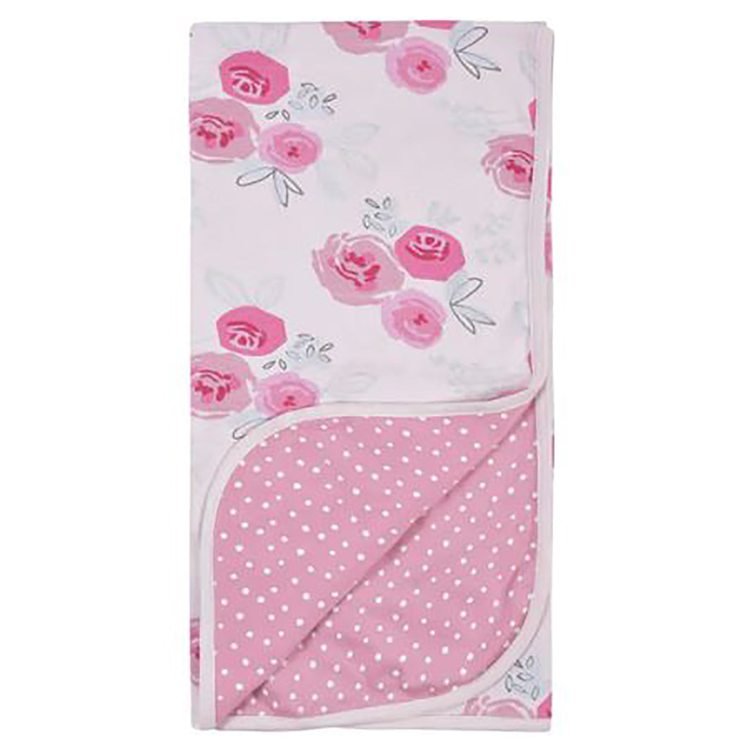 Roses Reversible Baby Blanket