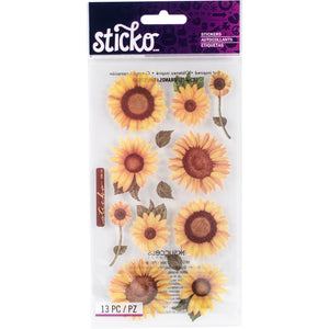 Vellum Sunflower Stickers SPVM76