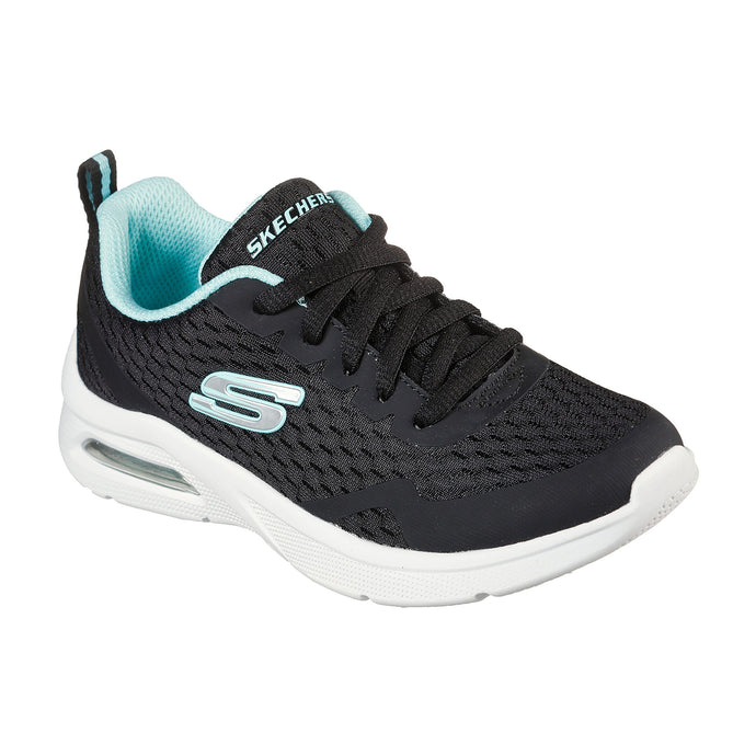 Skechers girls' Microspec Max Electric Jumps sneaker in black