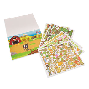 resuable farm sticker pad set