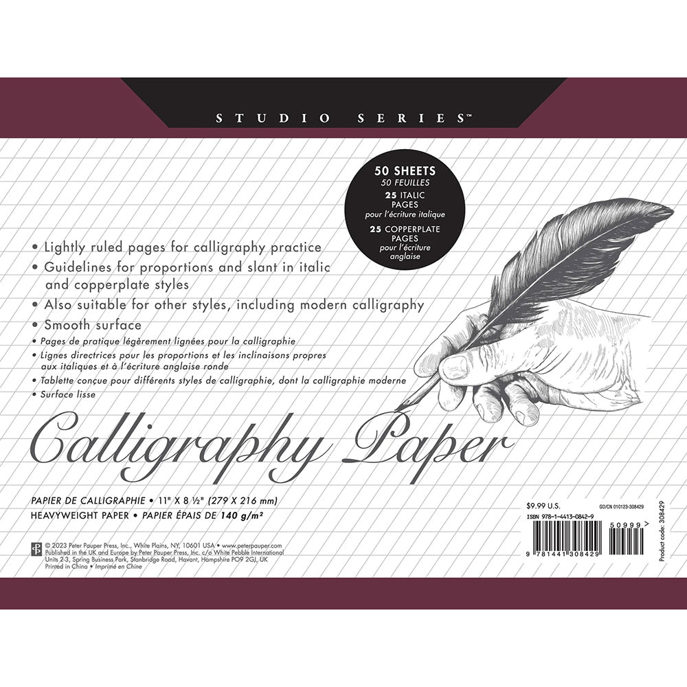 Calligraphy Writing Paper For Beginner Practice: Workbook Beginners, 100  Sheet
