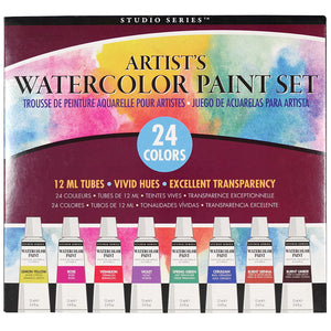12 Colors Watercolor Paint Set Bulk Pack of 30 Shuttle Art