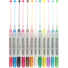 12 Vibrant Colors of Acrylic Paint Markers