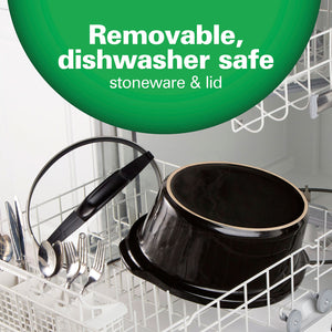 Removable, Dishwasher-Safe Stoneware and Lid