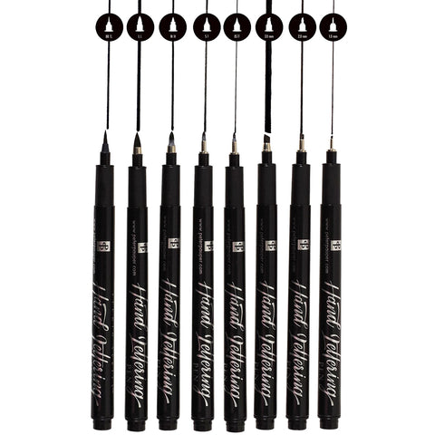 Hand Lettering Pen Sizes
