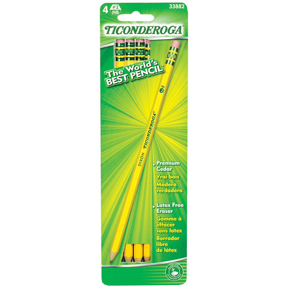 Ticonderoga #2 4-Pack Pencils 33882-2