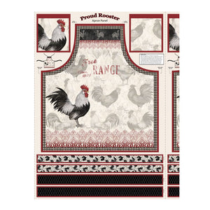 Proud Rooster Collection Apron Panel Cotton Fabric