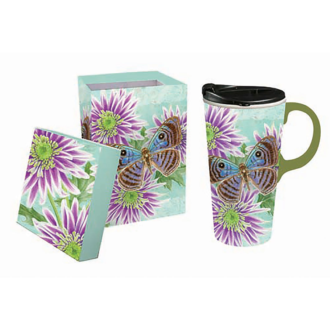 Butterfly Welcome Ceramic Travel Cup 3CTC017877F