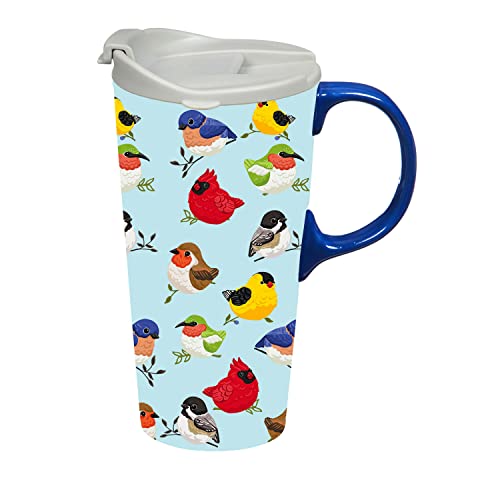 Portly Birds Ceramic Travel Cup