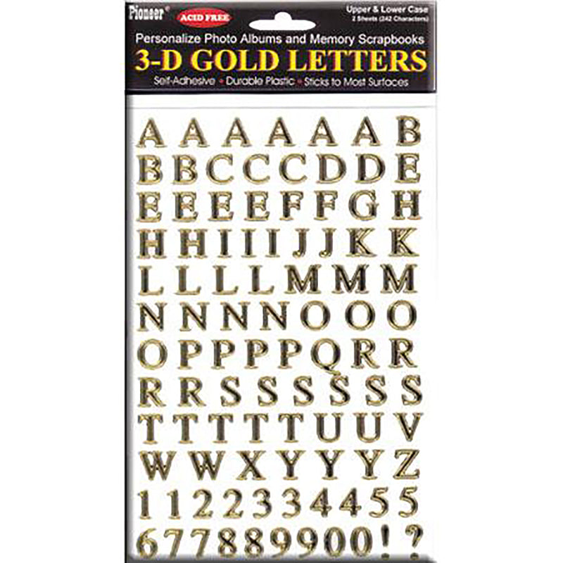 Gold Puffy Hand Letter Stickers by Recollections™