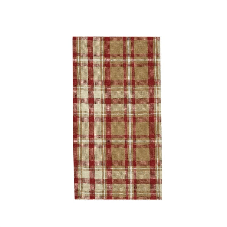 20 inch Polyester Cloth Napkins Checkered Red (Pack of 10)