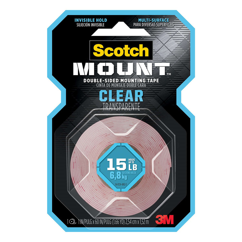 Scotch Mount Double-Sided Clear Mounting Tape 410H