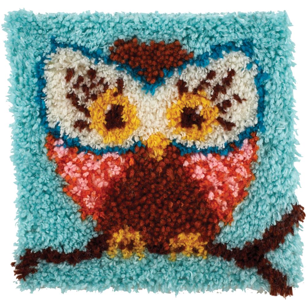 Bright Creations mini owl latch hook rug kit for kids crafts, adults, and