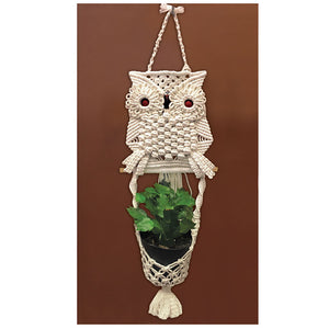 Macrame Wall Hanging Kit Owl Planter