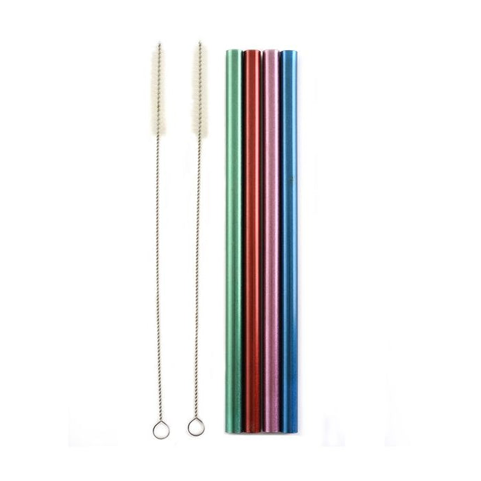 Stainless Steel Metallic Smoothie Straws 4 Pack 466