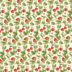 Strawberry Garden Collection Large Strawberry Vine Cotton Fabric 