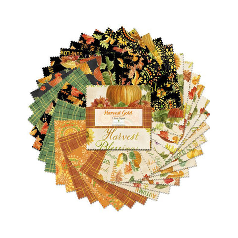 Wilmington Prints Harvest Gold Collection 5 Karat Cotton Fabric Crystals 508-726-508