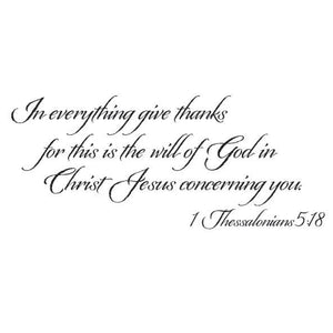 In Everything Give Thanks Vinyl Wall Decal 5137