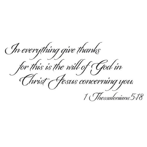 In Everything Give Thanks Vinyl Wall Decal 5137