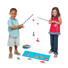 boy and girls magnetic rod fishing