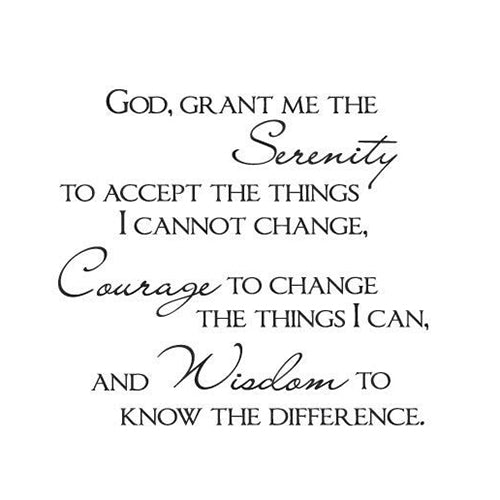 Grant Me the Serenity Vinyl Wall Decal 5154