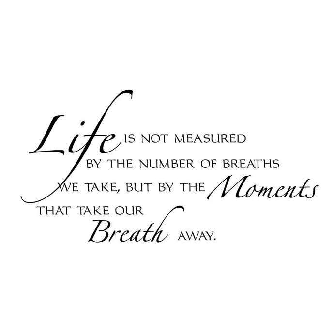 Life is not Measured Vinyl Wall Decal 5258