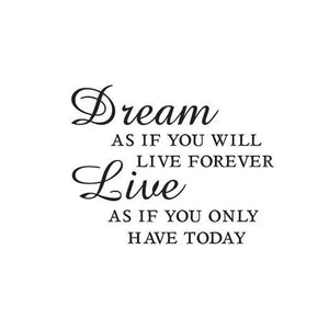 Dream Live Vinyl Wall Decal 5288