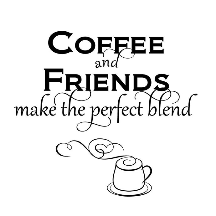 Coffee and Friends Vinyl Wall Decal 5344